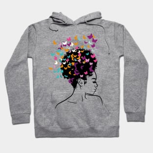 women with butterflies in hair Hoodie